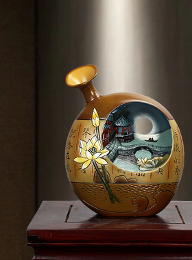 中式风陶瓷玄关办公室禅意雕塑