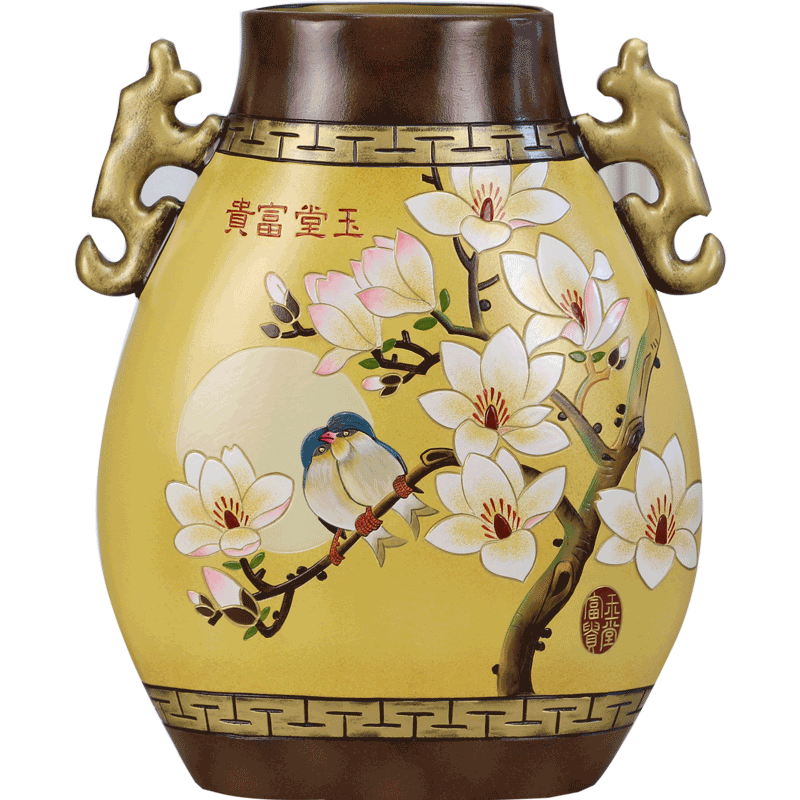 中式电视柜陶瓷大井陶瓷禅意