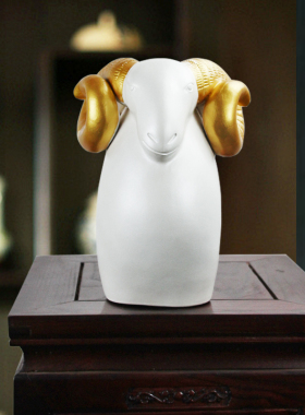 极速吉祥a羊艺术摆件礼物客厅玄关电视柜家居装饰品手工工艺品摆