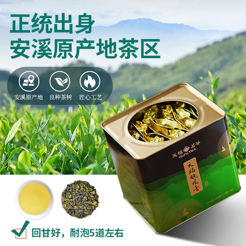 天福茗茶大铁罐铁观音茶叶 福建安溪清香型铁观音自饮茶叶495g - 图2