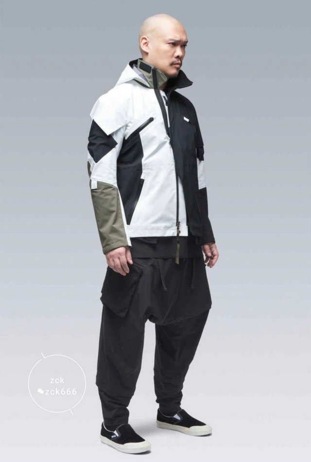 Acronym J1B-GT防水防风夹克机能连帽拼色冲锋衣多口袋外套滑雪服 - 图2