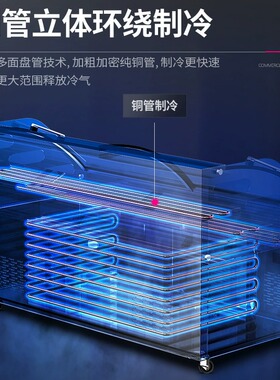 乐创展示柜冰柜商用台阶式