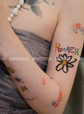 INKSOUL权志龙纹身贴同款潮酷ins