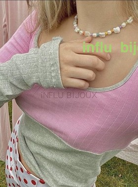 choker定制天然异形巴洛克珍珠