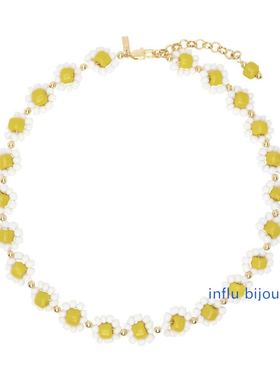 手作定制eliou小众设计天然珍珠雏菊harrystyles无性别项链男款