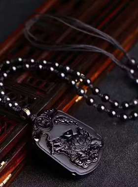 得宝助运福禄毛衣链黑曜石龙龟