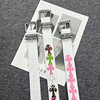 Roller buckle embroidery colorful cross belt vine pin buckle belt men and women same style personalized trendy versatile trouser belt