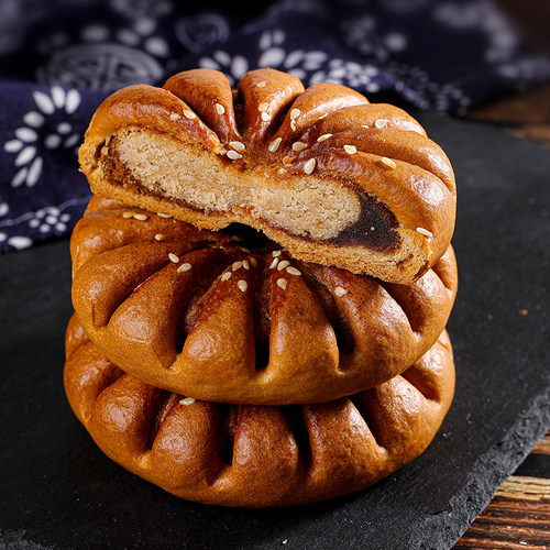 传统老式手工芝麻豆沙饼糕点江阴特产网红马蹄酥早餐休闲解馋零食 - 图2