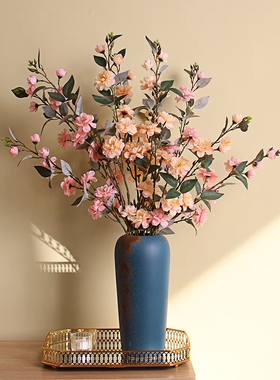 仿真梨花海棠苹果花枝 假花野山茶花绢花插花家居客厅装饰花艺