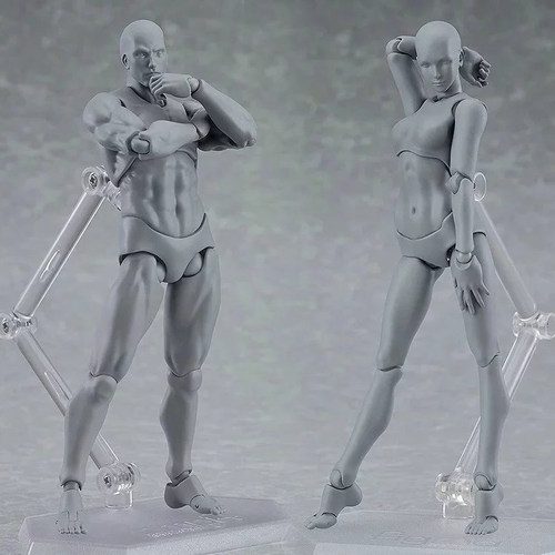 Figma素体美术人体模型玩具日本人偶关节可动成人绘画肌肉shf素体