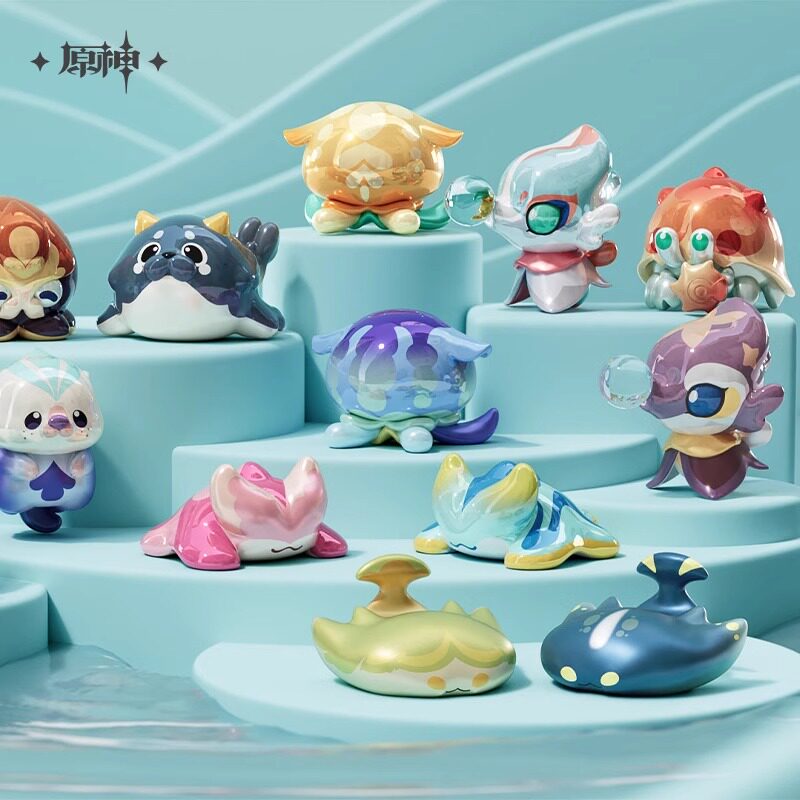 正版原神原海系列奇幻生物志迷你盲袋及收纳罐潮玩萌粒Genshin