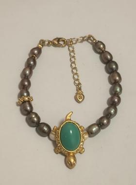 欧美外贸复古宫廷风 富甲一方天然珍珠手链