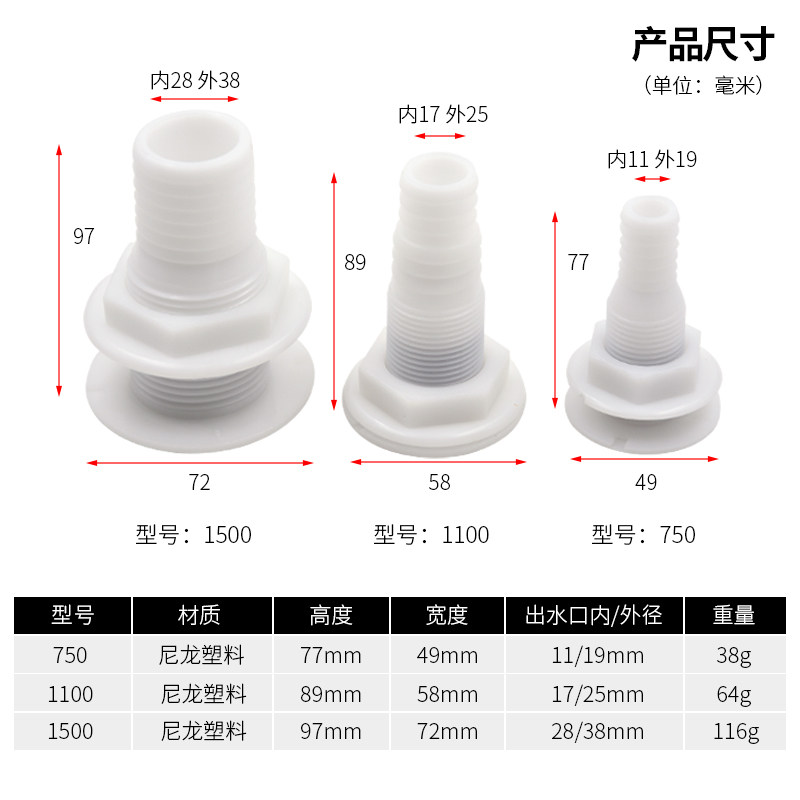 船用排水口游艇出水用排舱底止回快艇污船体排水口用品尼龙配件,淘宝优惠券,粉丝福利购,淘宝优惠卷