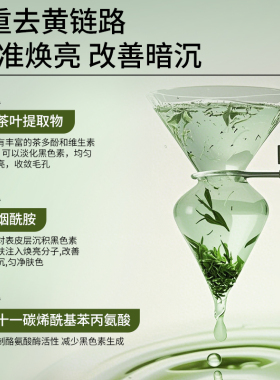 白茶涂抹面膜去黄提亮肤色