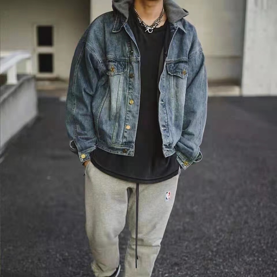 FEAR OF GOD FOG复线 ESSENTIALS第六季工水洗牛仔夹克外套上衣