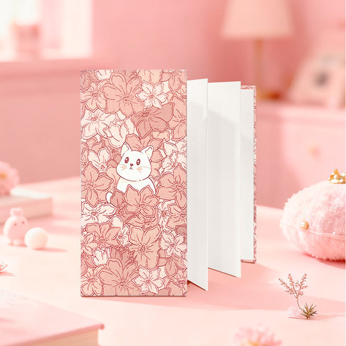 飞乐鸟布艺风琴水彩本随身空白写生本木浆细纹手工水彩纸活页画本 - 图1