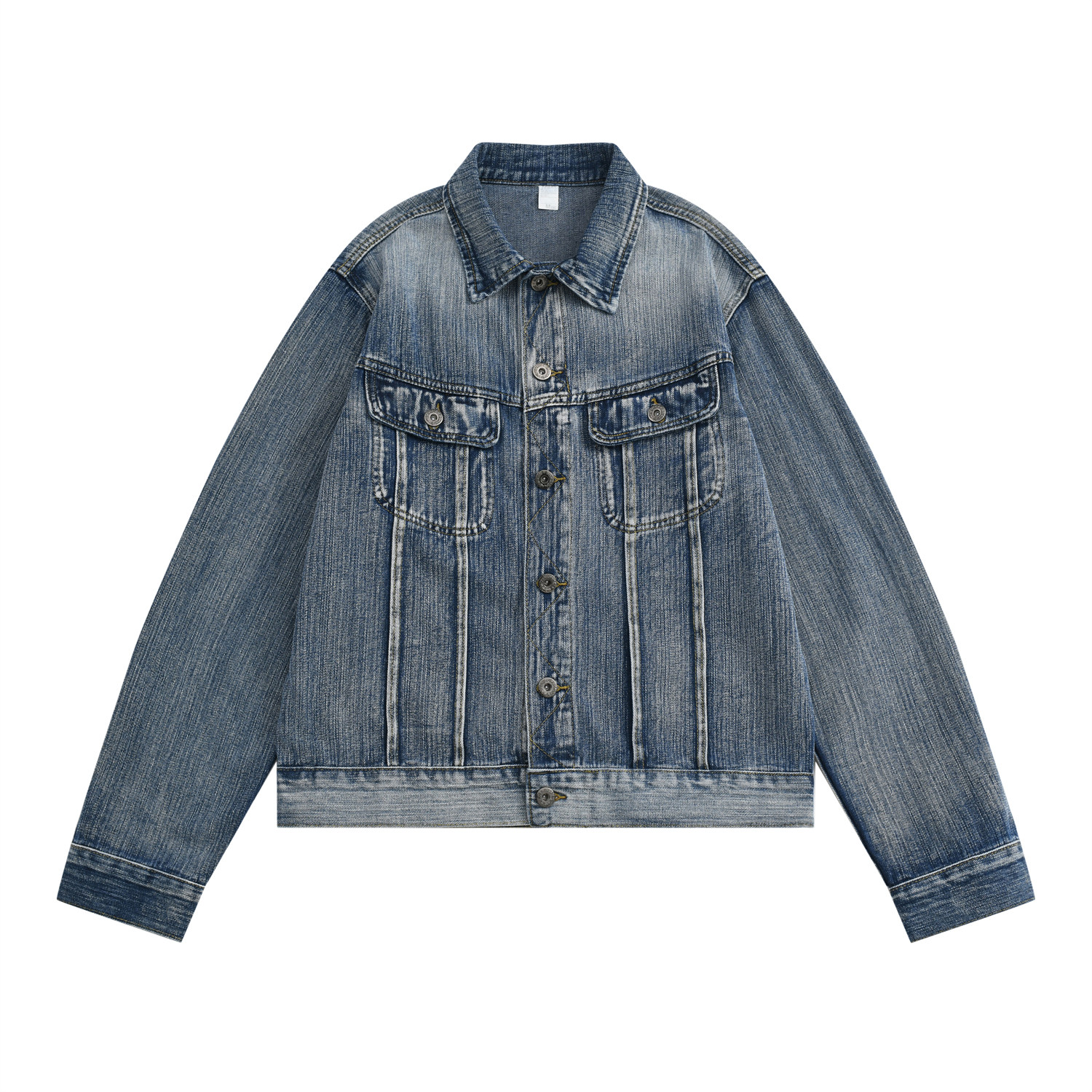 格自春季美式水洗牛仔外套潮牌复古宽松上衣重磅纯色多口袋夹克男,淘宝优惠券,粉丝福利购,淘宝优惠卷