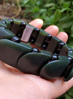 和田青玉龙鳞甲片手链玉石手串男