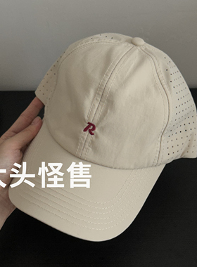 大头怪售速干自制R字母小众棒球帽美式遮阳鸭舌帽大头围防紫外线