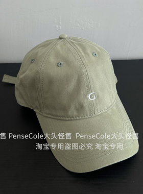 大头怪售设计感小字母G棒球帽大头围帽子男女鸭舌帽情侣百搭韩版