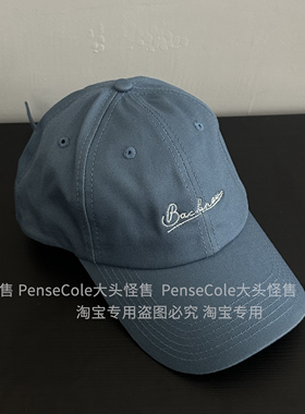 大头怪售纯棉软顶棒球帽紫色帽子大头围小众鸭舌帽男女同款遮阳帽