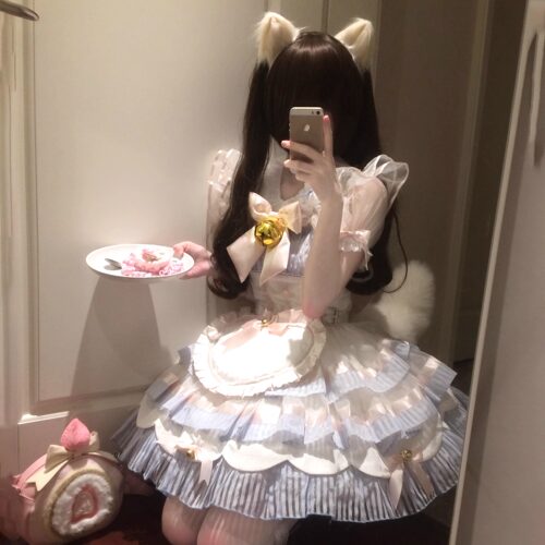 舒芙蕾Lolita洛丽塔连衣裙芭蕾风女仆装doll感生日礼成人礼蛋糕裙 - 图1