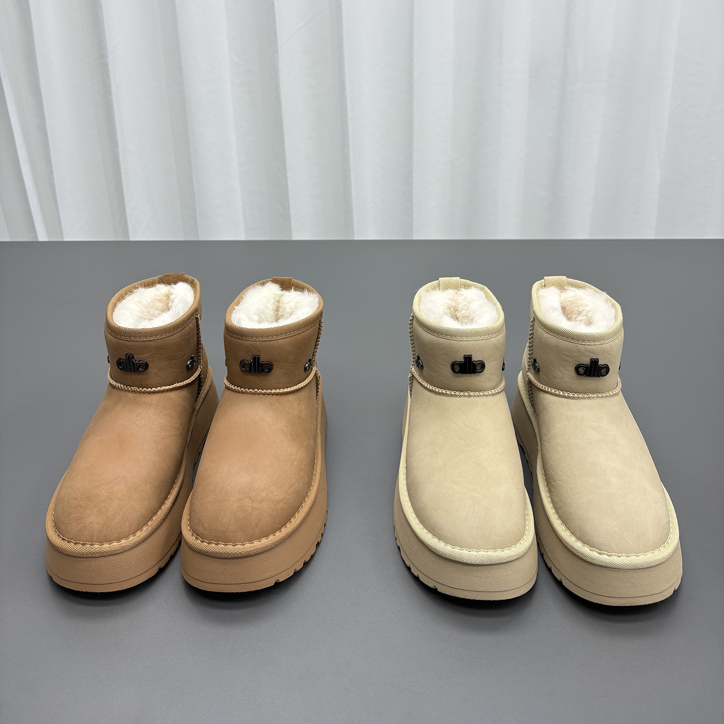 真皮羊毛雪地靴女2025冬季新款圆头厚底加厚保暖防滑牛皮休闲棉靴,淘宝优惠券,粉丝福利购,淘宝优惠卷