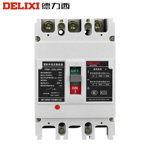 德力西塑壳空气开关断路器CDM1-3300/4300- 63/100/125/225/400A - 图0