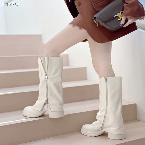 欧洲站高奢超模靴2025秋冬爆款真皮可调节骑士靴9cm高筒宴会皮靴 - 图2