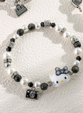HelloKitty千禧复古串珠手链 卡通高颜值手串三丽鸥系列闺蜜手环