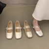 French stunning flat champagne color ballet shoes