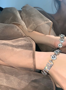 exi恶习轻奢夏日水钻手链小姐姐