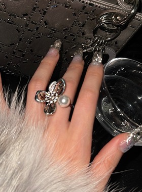 高级感小众设计花朵开口戒指