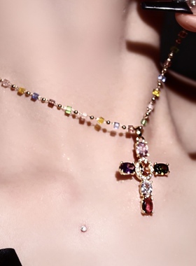 彩石简约百搭项链个性潮流