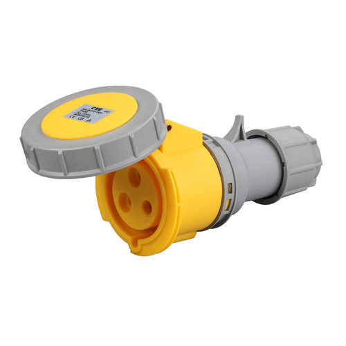 CEE16A/32A/110V/IP67/Plug黄色工业插头插座 防水检修箱公头母座 - 图2