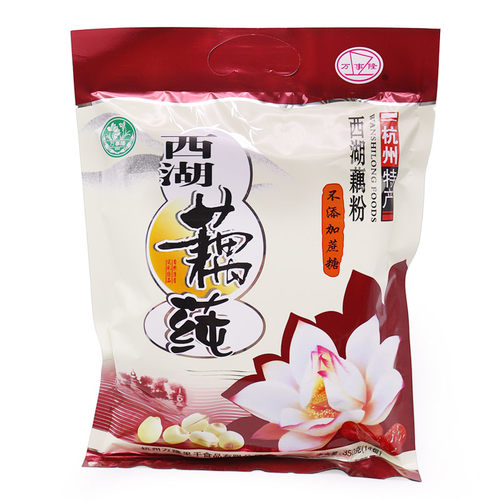 万事隆藕粉杭州特产西湖藕莼代餐无蔗糖冲饮早餐莲藕粉羹350g - 图3