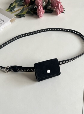 免打孔绒面迷你女腰包