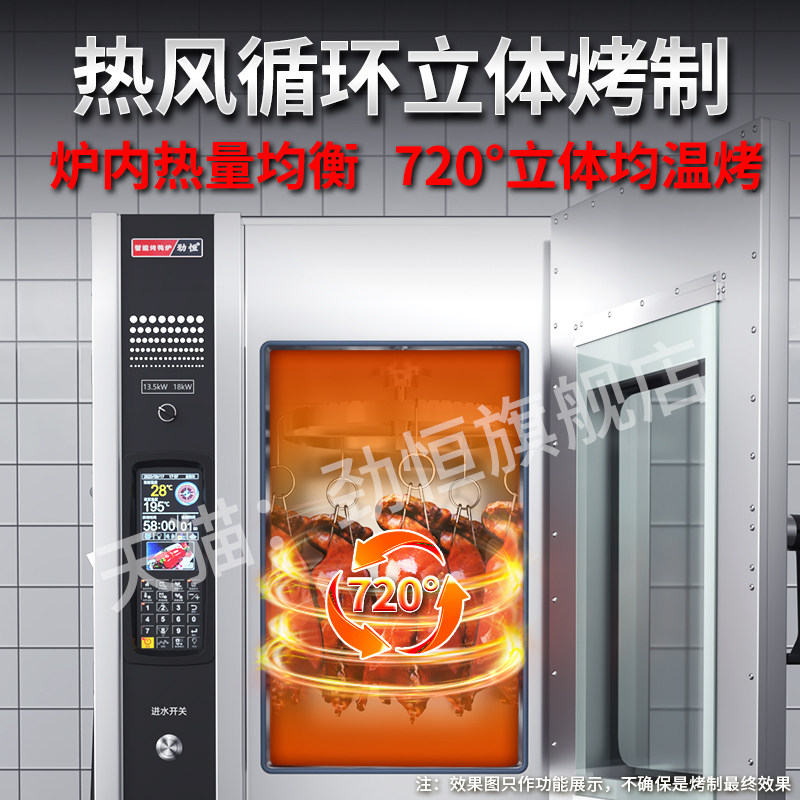 劲恒电烤鸭炉烤箱全自动智能烧鸭炉一体机烧鹅烤鸡炉商用热风炉