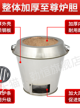 劲恒烤鸭炉炉胆加厚耐火泥通用
