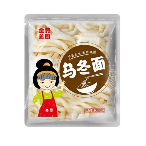 金装羌厨乌冬面商用200g30袋拌面火锅炒面汤面日式乌冬面批发整箱 - 图3