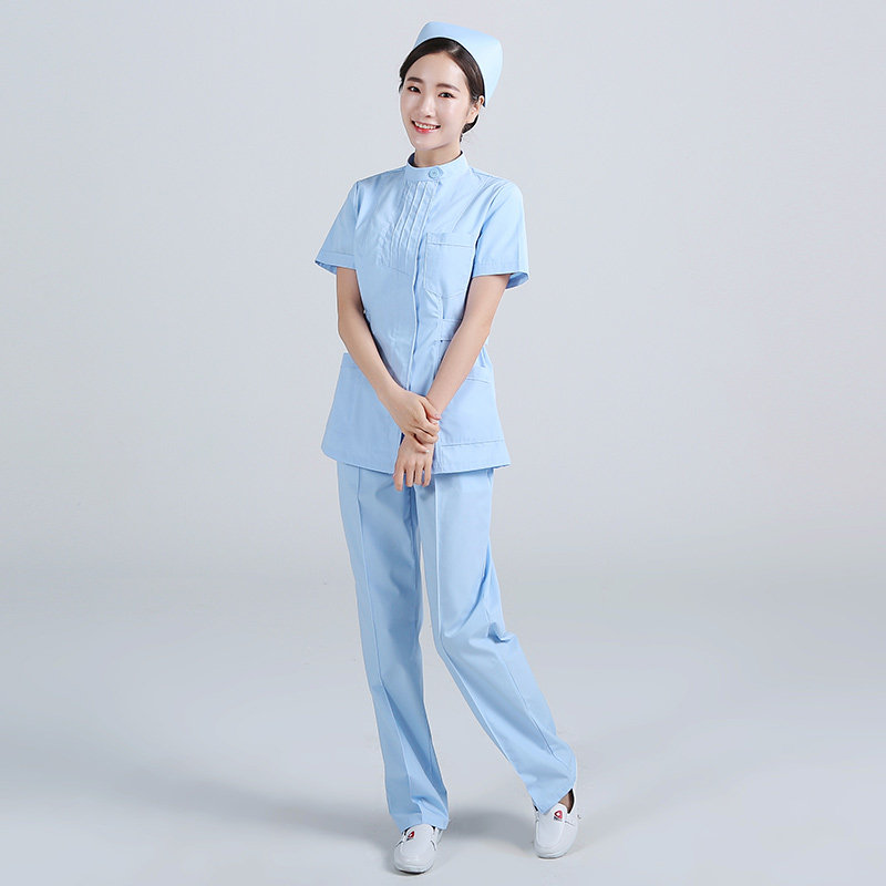 护士服工作服套装夏季短袖男立领 护理部主任医护制服