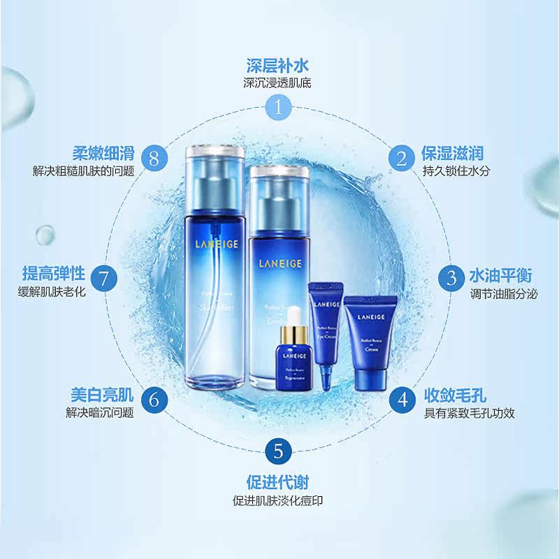 正品laneige /兰芝雪凝致美紧颜套 九份市集海外面部护理套装