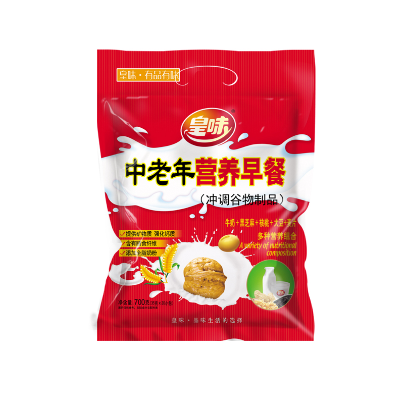 皇味 中老年营养早餐即冲即饮即食谷物免煮燕麦片小包袋装700g - 图3