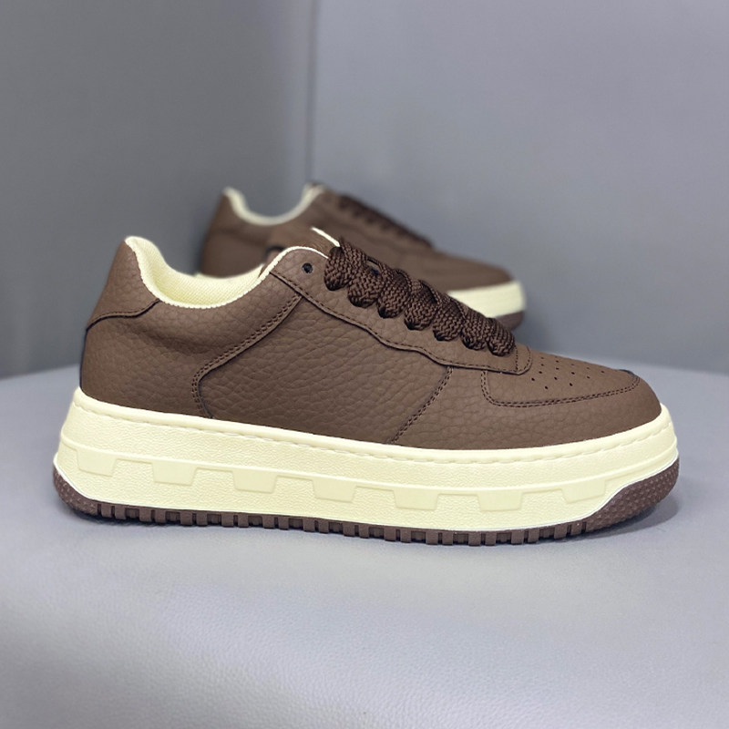 板鞋2025秋冬季新款纯色皮面厚底增高透气爆款超火小白鞋休闲男鞋,淘宝优惠券,粉丝福利购,淘宝优惠卷