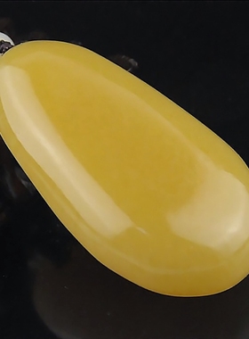 天然新疆和田玉黄玉籽料原石手把件金丝玉健身手玩件把玩件把件