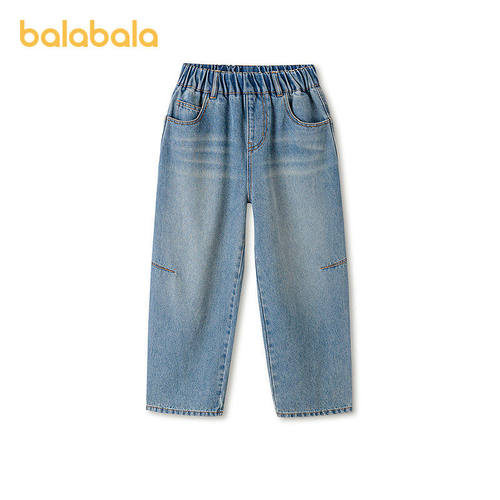 【balaOne】巴拉巴拉童装男童长裤儿童裤子2026新款春牛仔弯刀裤 - 图3