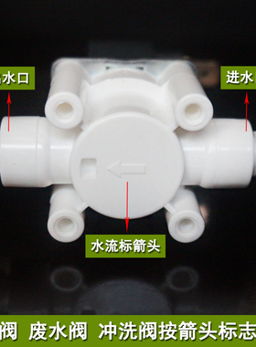 净水器电磁阀进水废水自动冲洗阀
