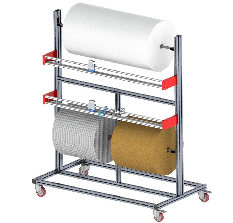 打包膜置物架包装膜架气泡膜缠绕膜牛皮纸纸夹板珍珠棉卷材包材架,淘宝优惠券,粉丝福利购,淘宝优惠卷