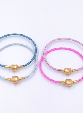 周生手绳手链超细编织黄金珠女