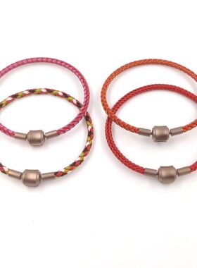 周生同款手绳钢丝绳儿童防滑圈情侶手链适用于转运珠新防水红色